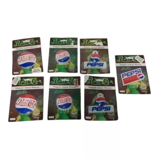 Vintage Pepsi Cola Aiman-Himan Collectors Edition Magnets Lot of 7