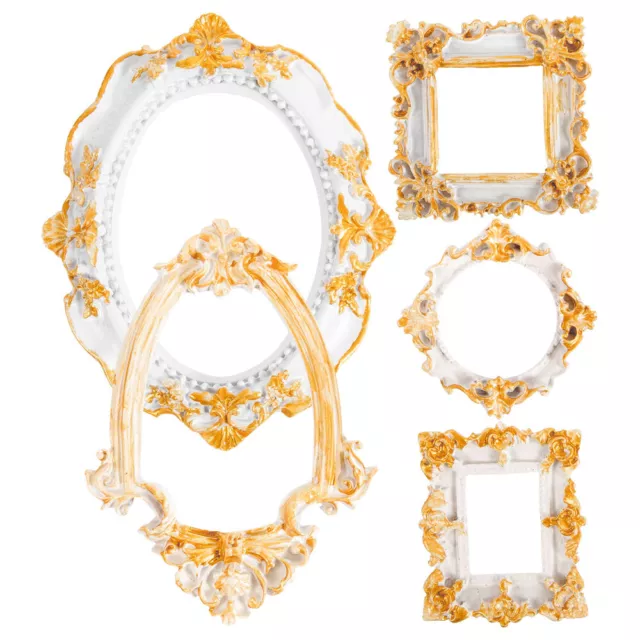 5pcs small photo frame Miniature Resin Picture Frames Antique Photography