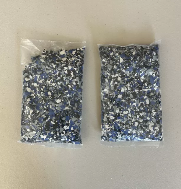 Rustoleum Epoxy Floor Chips Flakes Blue Black White Gray 1.5 lbs