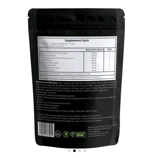 THE ANTIDOTES 14 Day Colon Cleanse 60 Capsules £30.34 - PicClick UK