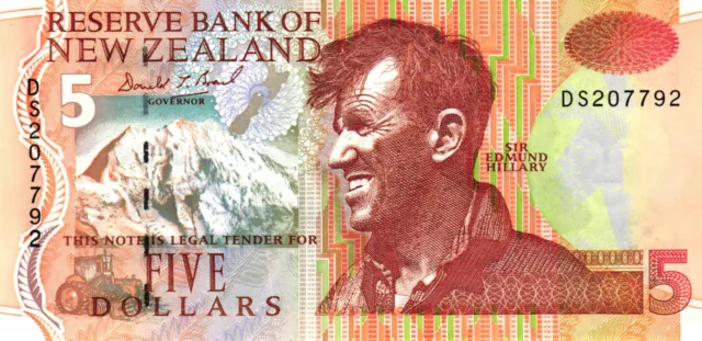 06 New Zealand / Neuseeland P177a 5 Dollars 1992 Serie DS UNC