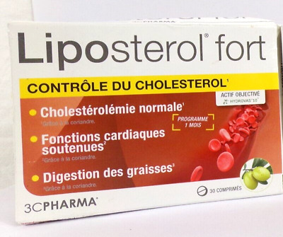 Liposterol Fort Controle Du Cholesterol 3Cpharma  30 Comprimes - 10/2024
