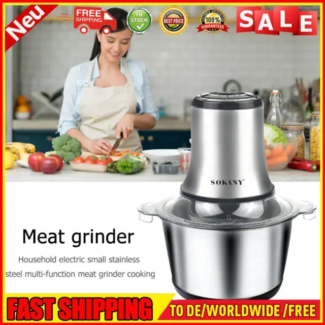 Meat Grinder Electric Food Processor Stainless Steel Vegetable Chopper Blender