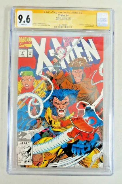 X-Men #4 CGC 9.6 1992 Signed by Jim Lee 1st Appearance Omega Red Marvel Comics