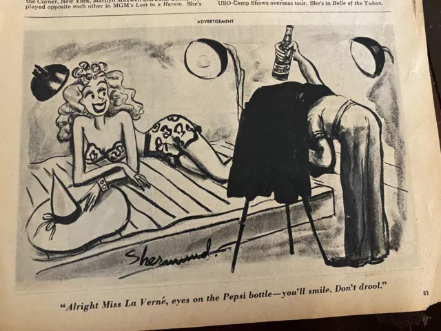Pepsi Cola, Half Page Vintage Print Ad, a