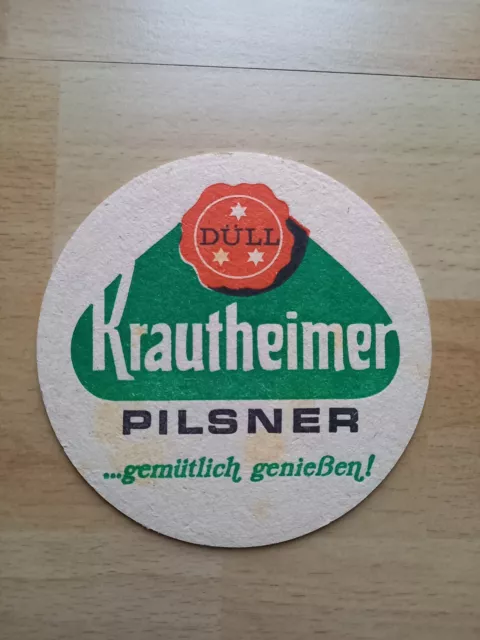 Alter Bierdeckel Brauerei Düll Krautheim