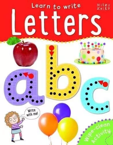 Learn to Write Wipe Clean - Letters Kids and Children learning Activity book