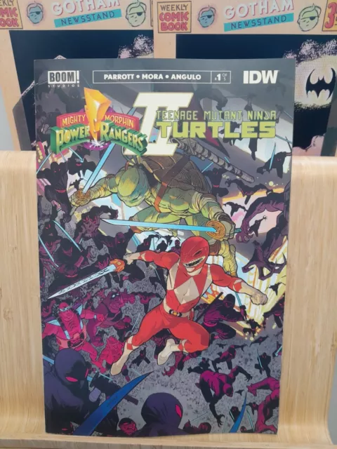 MMPR TMNT II #1 main cover 1A ninja turtles power rangers BOOM! 2022