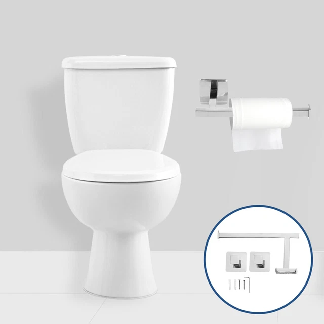 Rollo de acero inoxidable estantes de papel abrigo gancho de pared Home Storage Holder (plata)