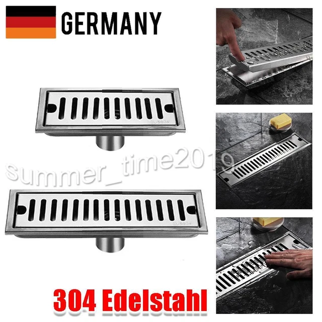 Duschrinne 30-110 Cm Edelstahl Bodenablauf Abflussrinne Duschablauf