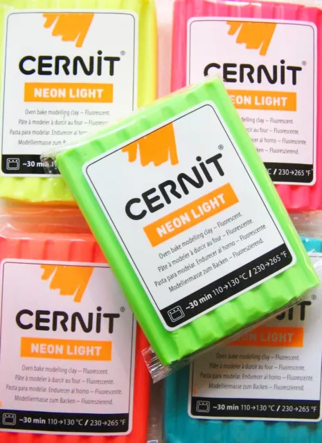 Cernit Modelliermasse Polymer Clay Neon 56gr ofenhärtend SERAJOSY