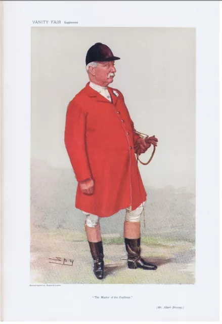 Albert Brassey Original Vanity Fair Print THE MASTER OF THE HEYTHROP