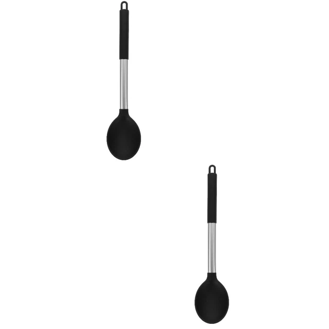 2 piezas cuchara para servir cuchara para ensaladas de silicona utensilios de cocina herramienta