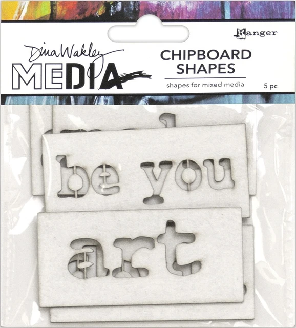 Dina Wakley Media Chipboard Shapes-Words MDA69294