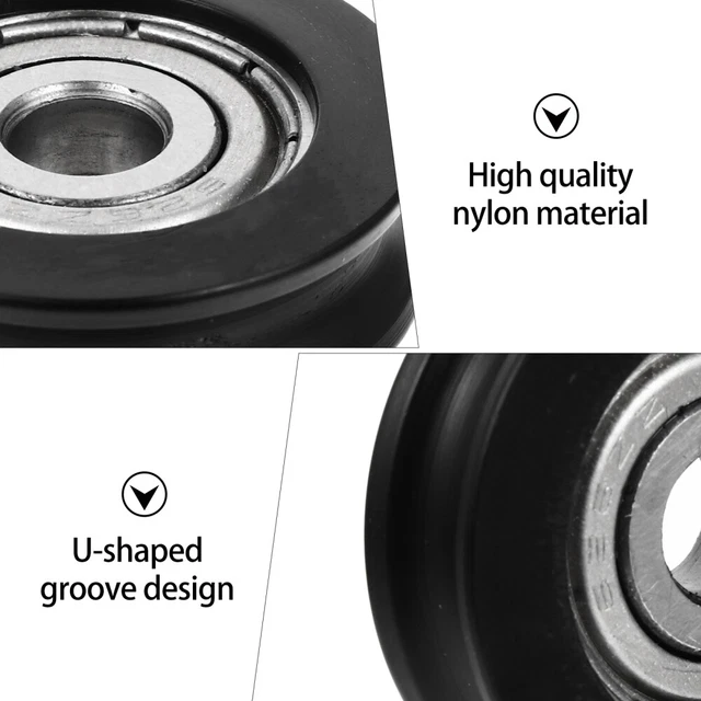 Pulegge Per Porta Del Fienile Da 2 Pezzi Per Finestra Dell'armadio Runner Per Porta Scorrevole Americana Hardware Per Binario Sospeso Rullo Scorrevole In Legno - Foto 5