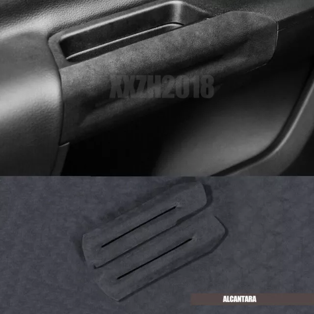 For Ford Mustang 2015-2021 Alcantara Suede Inner Door Handle Frame Trim Cover