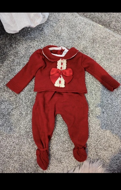 Baby Girl Spanish Knitted Top  & Legging Outfit Set Newborn
