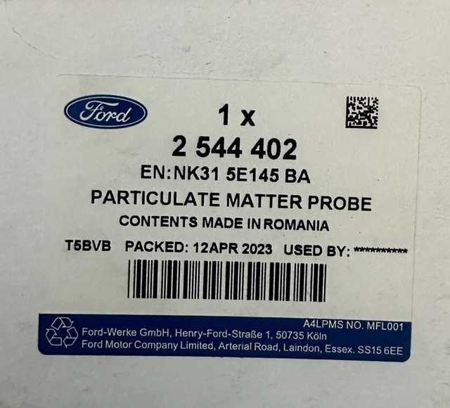 FORD TRANSIT MK8 2023 Sensore Assy 2544402 Sensore Nox EUR 361,45 ...