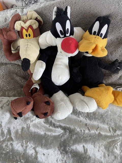 PLUSH TOYS LOONEY Tunes Boots 90's X 3 _ Coyote, Sylester, Daffy £6.50