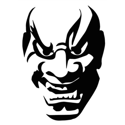 JAPANESE NOH MASK sticker VINYL DECAL Dance Drama Kan’ami nōgaku