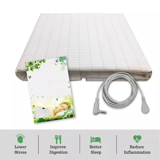 Grounding Mat Half Bed Sheet Earth Ground Cord Improve Sleeping Conductive Pad