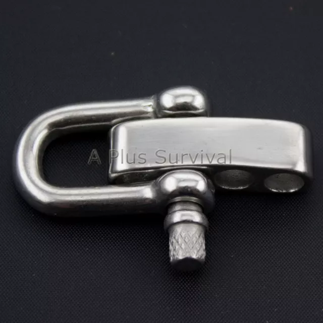 5mm D Shackle & Adjuster Bar for Paracord Bracelet Gun Sling Dog Collar
