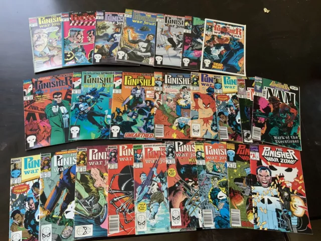 The Punisher War Journal & War Zone & ‘Nam Lot of 24 — Marvel Comics 1980s/90s