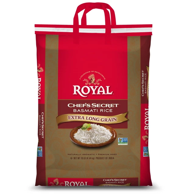 ROYAL CHEF'S SECRET Extra Long Grain Basmati Rice, 10 Lb Bag $32.58 ...