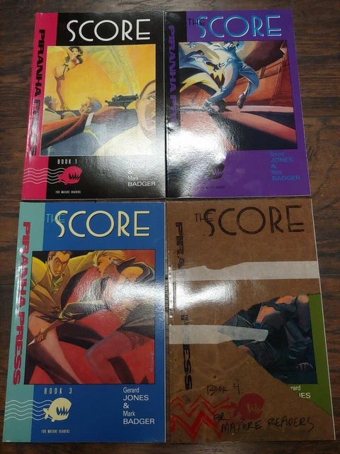 The Score #1 - 4 Piranha Press 1989 Gerard Jones & Mark Badger Complete TPB Set!