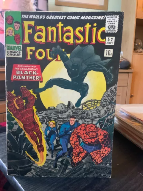 FANTASTIC FOUR #52 (July 1966) Marvel comic (1st Black Panther appearance)