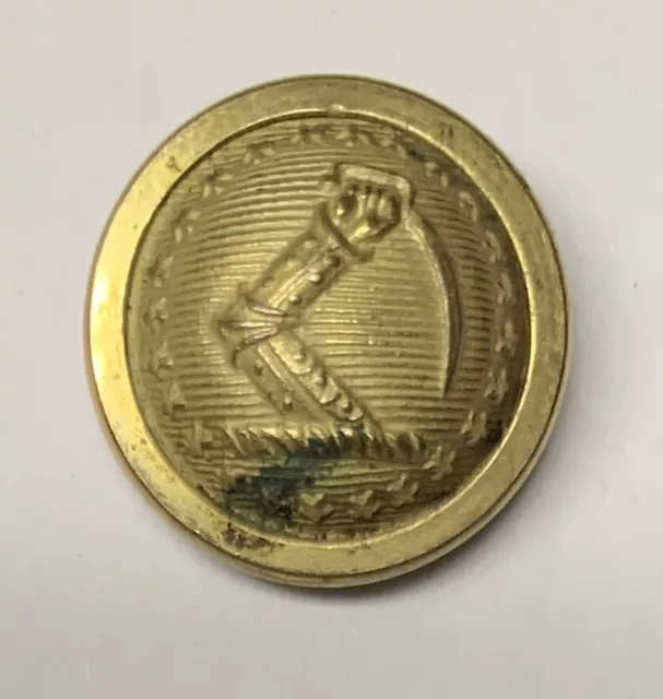Massachusetts Staff Civil War Cuff Button Rare Backmark