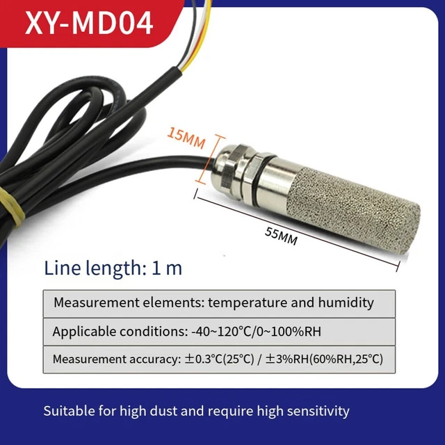 WIDE WORKING RANGE Temperature Humidity Sensor Transmitter RS485 Module ...