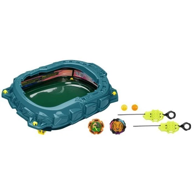 Set Beyblade Burst QuadStrike Light Ignite - Arène Lumineuse + 2 Toupies + Lanceurs | Technologie Glow Tech
