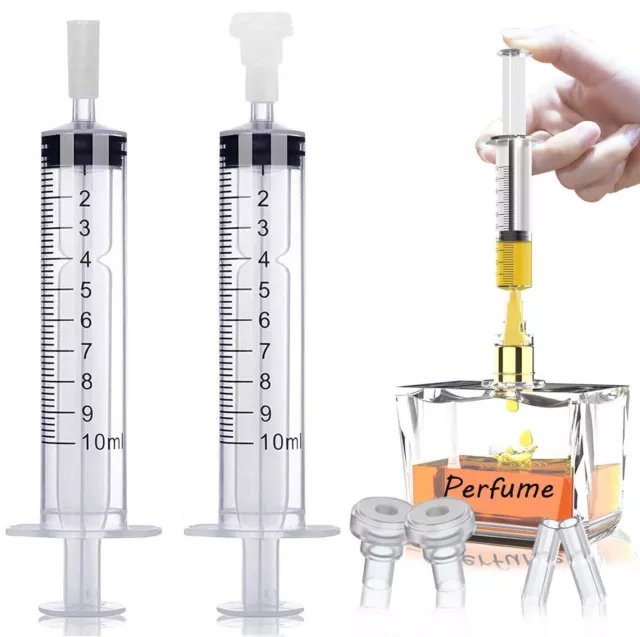 2PC Plastic Syringe Perfume Refill Pump Tool Extraction Perfume Dispenser Travel