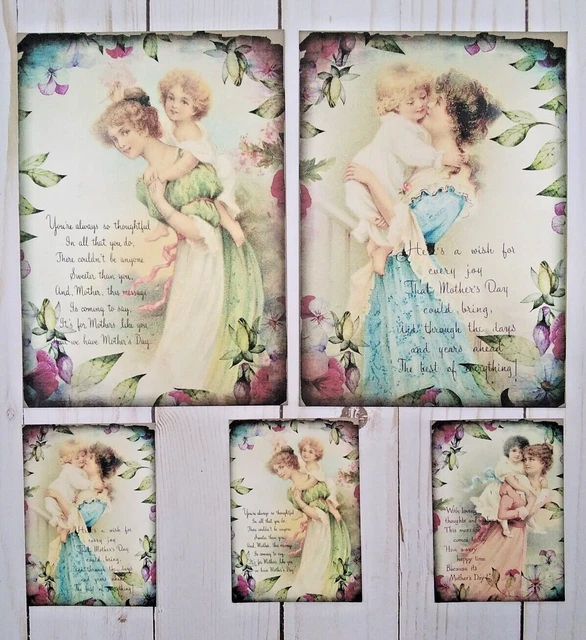 15 piezas ~ Día de la Madre ~ Hecho a mano ~ Mini kit de inicio de diario basura ~ Libros de recortes ~ Artesanías