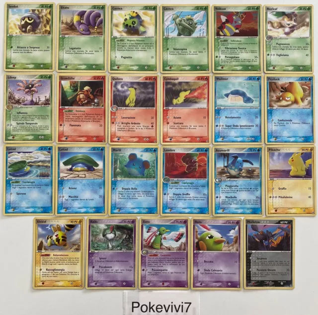 x21 Cartes Pokémon / Pokemon Card Bloc EX Tempesta Di Sabbia en Italien ITA