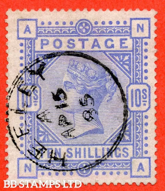 SG. 182. K14 (1). " NA ". 10/- Cobalt. A very fine " 15th April 1885 HEEL B58224