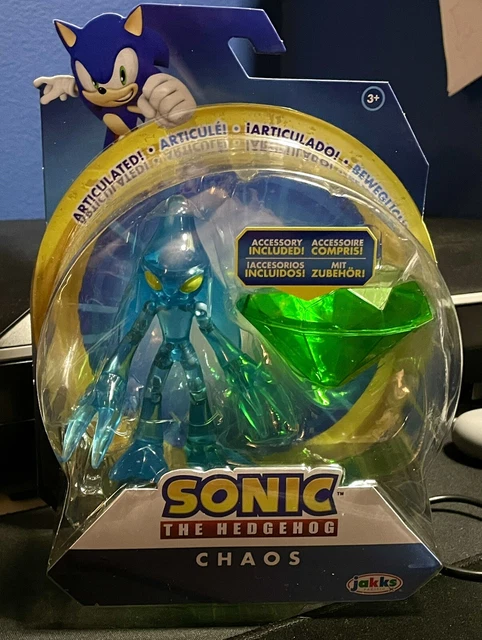 SONIC THE HEDGEHOG Chaos w/ Green Master Emerald 4" Action Figure Mint ...