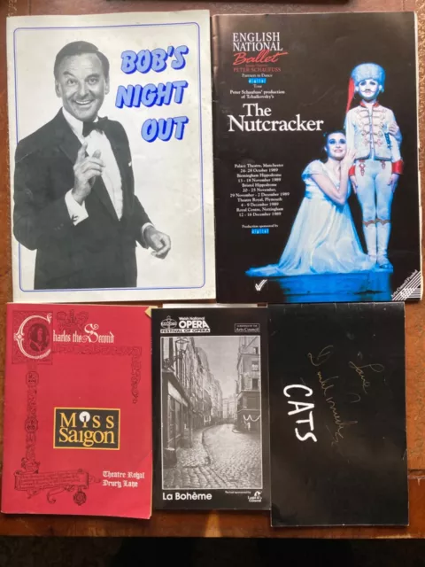 Cats, Miss Saigon, La Boheme, The Nutcracker & Bob Monkhouse theatre programmes