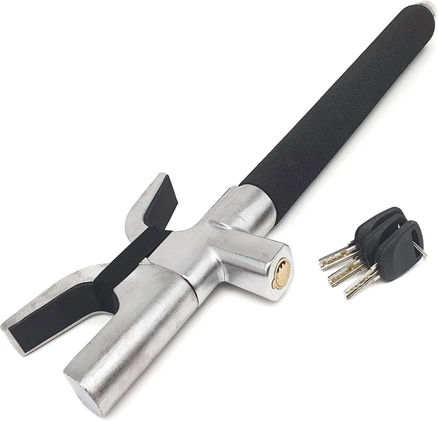 WA839B Antifurto Auto Bloccasterzo Alta Sicurezza Livello 9/10, 3 Chiavi Curve A