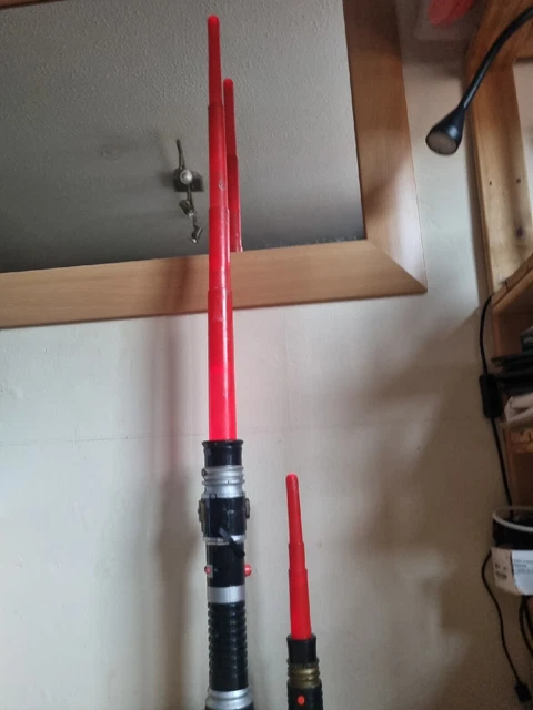 Star Wars LightSaber 2009 with mini LightSaber in handle C-086E Hasbro RARE (F7)