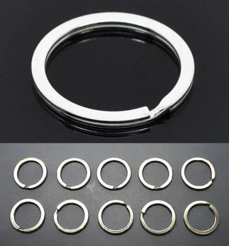 50pcs Metal Key Holder Split Rings  Keychain Accessories 25mm E187 WY