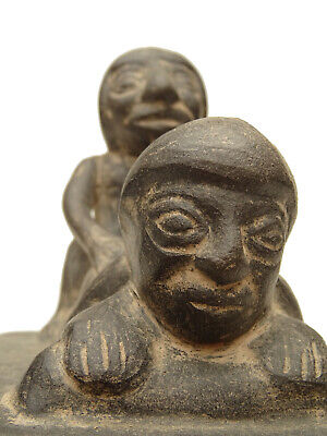 Pre-Columbian Peruvian Moche Erotic Figure Stirrup Spout Vessel Maya Inca Aztec 2