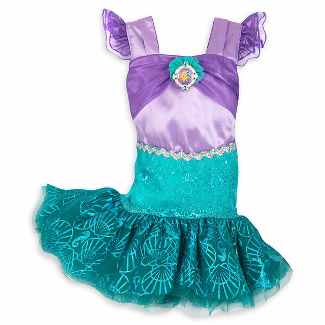 DISNEY STORE ARIEL LA SIRENETTA TUTINA COSTUME CARNEVALE HALLOWEEN