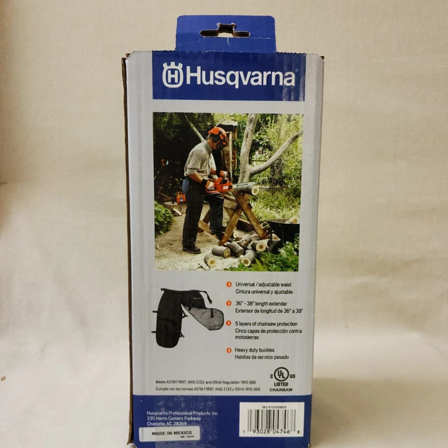 HUSQVARNA PROTECTIVE CHAINSAW Chaps Universal/Adjustable Waist 5 Layers