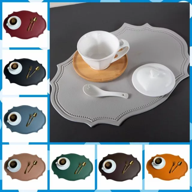 European Style Tableware Mat Oval Dining Table Pad Retro Placemat  Hotel