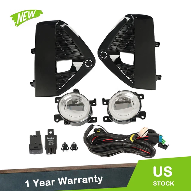 For 2019-2023 Nissan Murano Front Bumper LED Fog Lights – With Bezels & Harness, DOT/SAE, Pair