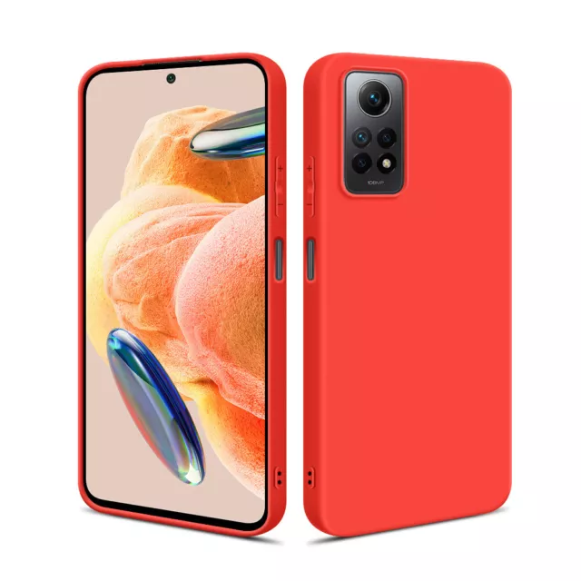 HSP Handy Hülle Xiaomi Redmi Note 12 Pro 4G | Rot Silikon Schutz Case Cover TPU