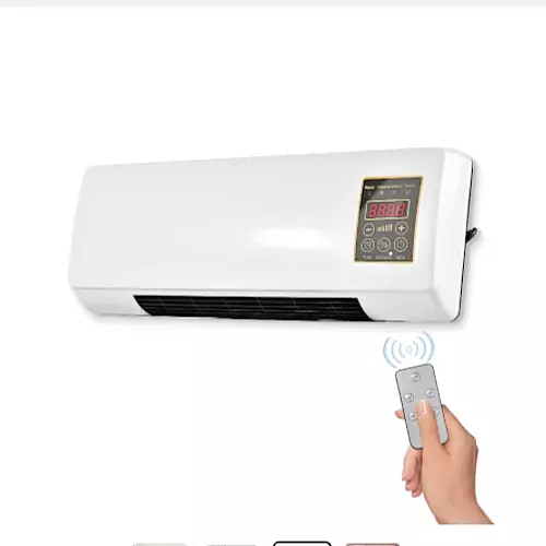 electric air conditioning and heating unit with timer function.