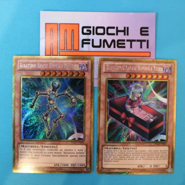 LOTTO BURATTINO ARNESE in italiano YUGIOH rara ORO SEGRETA yu-gi-oh! UN AFFARE!